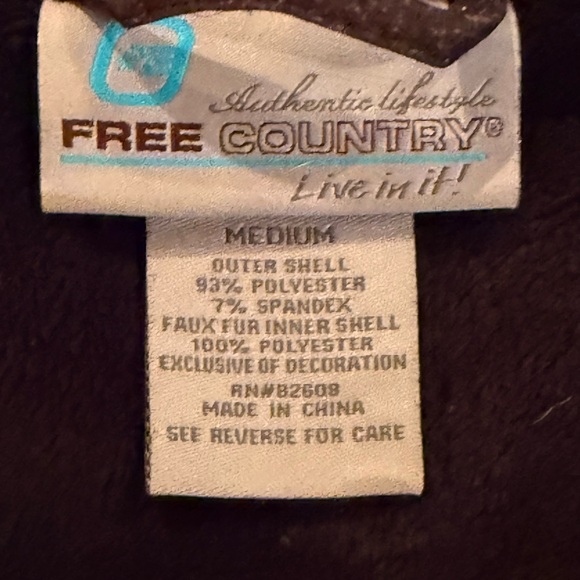 Free Country Women's Hooded Black Lined Jacket Size Medium Soft Shell - Picture 4 of 17